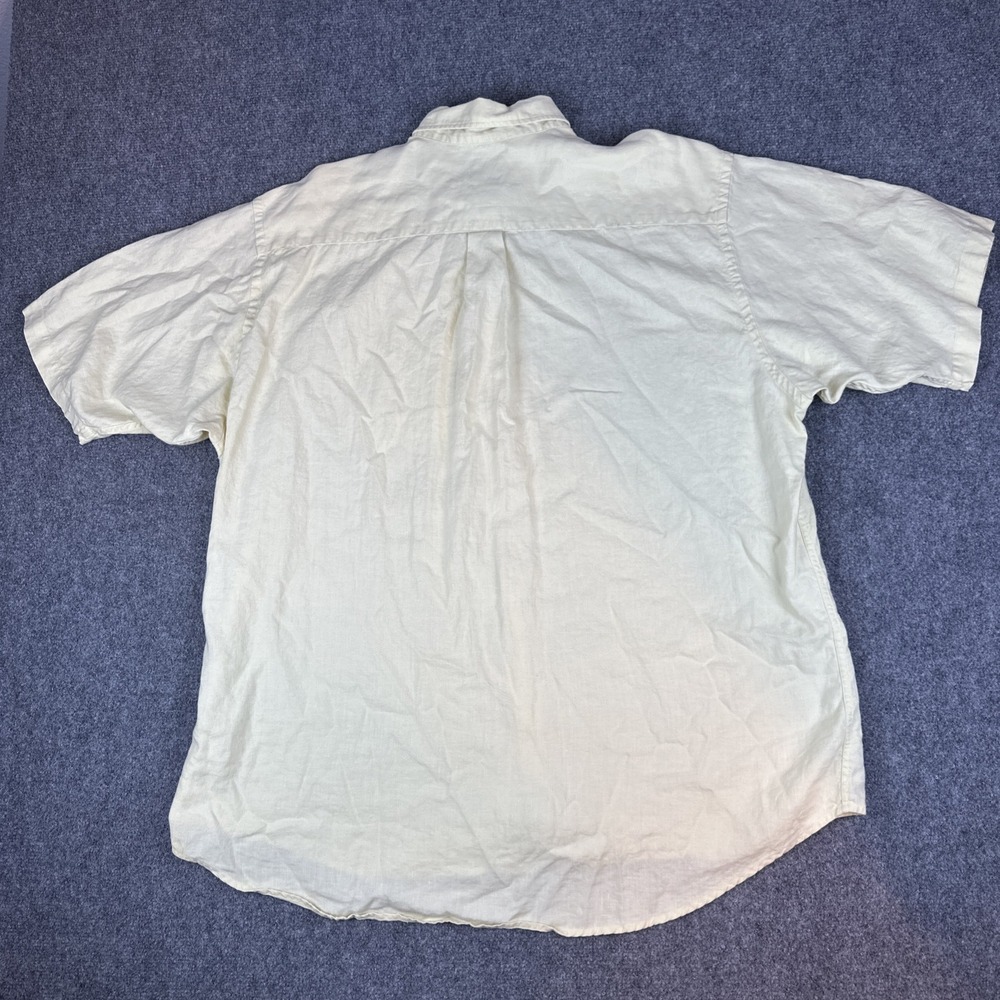 Brooks Brothers 100% Linen Men's XL Beige Sport Shirt Short‎ Sleeve Button Down - Picture 5 of 8